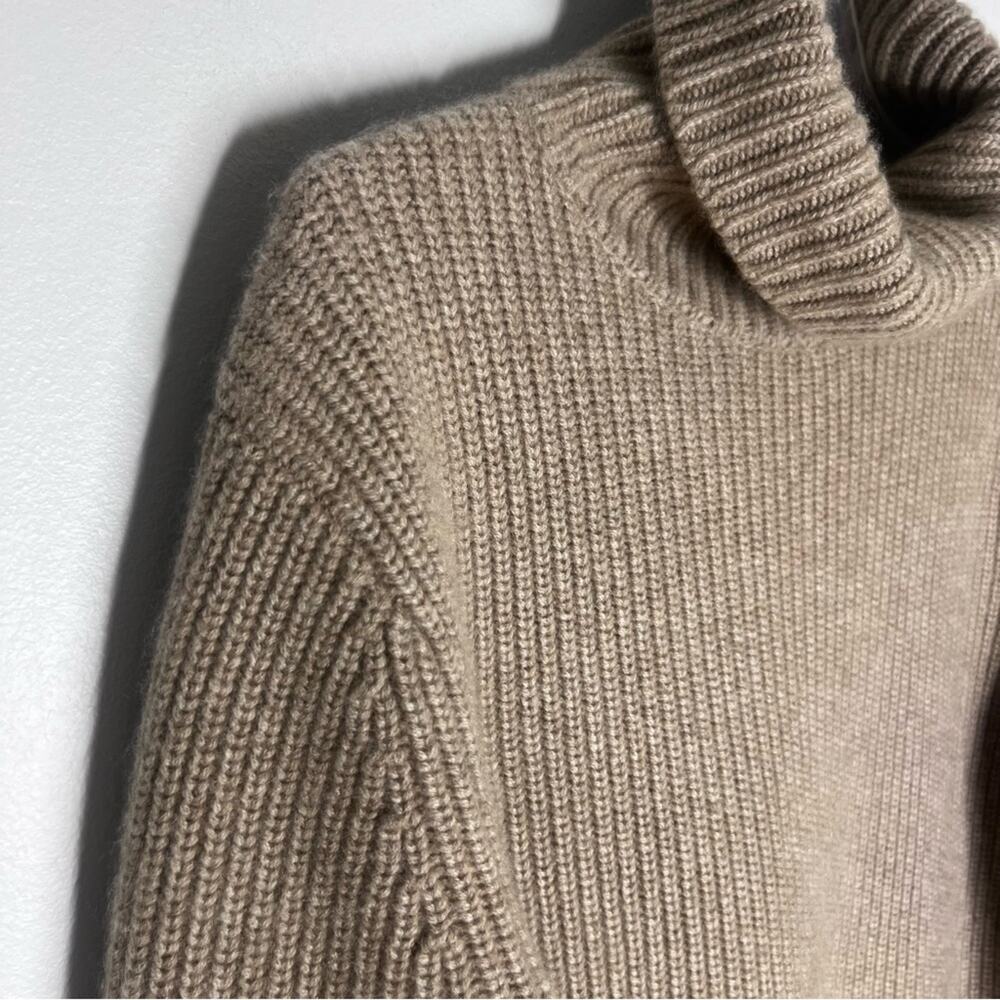 Jenni Kayne Cashmere Turtleneck Sweater Tan  Sz M - Picture 5 of 7